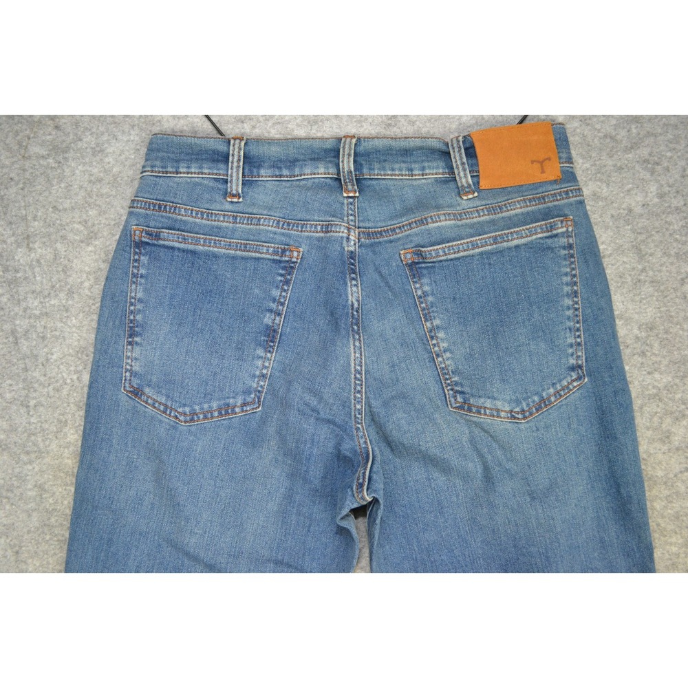 Tecovas Men 32x31 Premium Relaxed Jeans Blue Wash Straight Leg Denim (Tag 30x32) - Picture 7 of 16